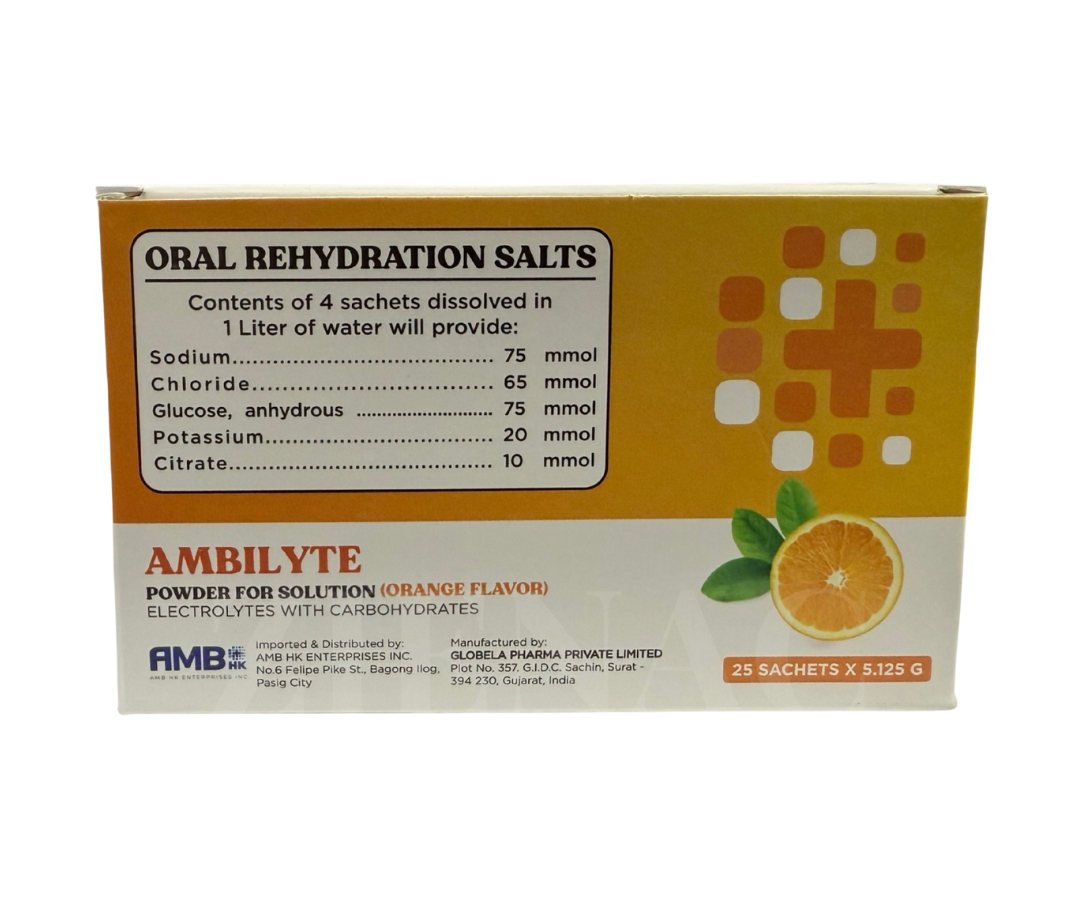 AMBILYTE Oral Rehydration Salts 520mg / 2.7g Powder for Solution - Electrolyte with Carbohydrates
